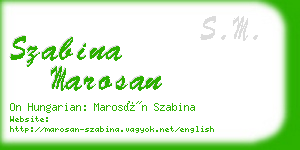 szabina marosan business card